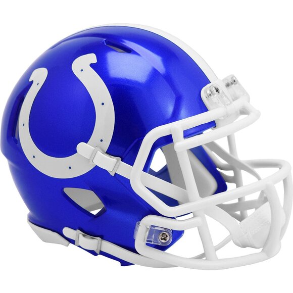 Indianapolis Colts Unsigned Riddell FLASH Alternate Revolution Speed Mini Helmet - Picture 1 of 1